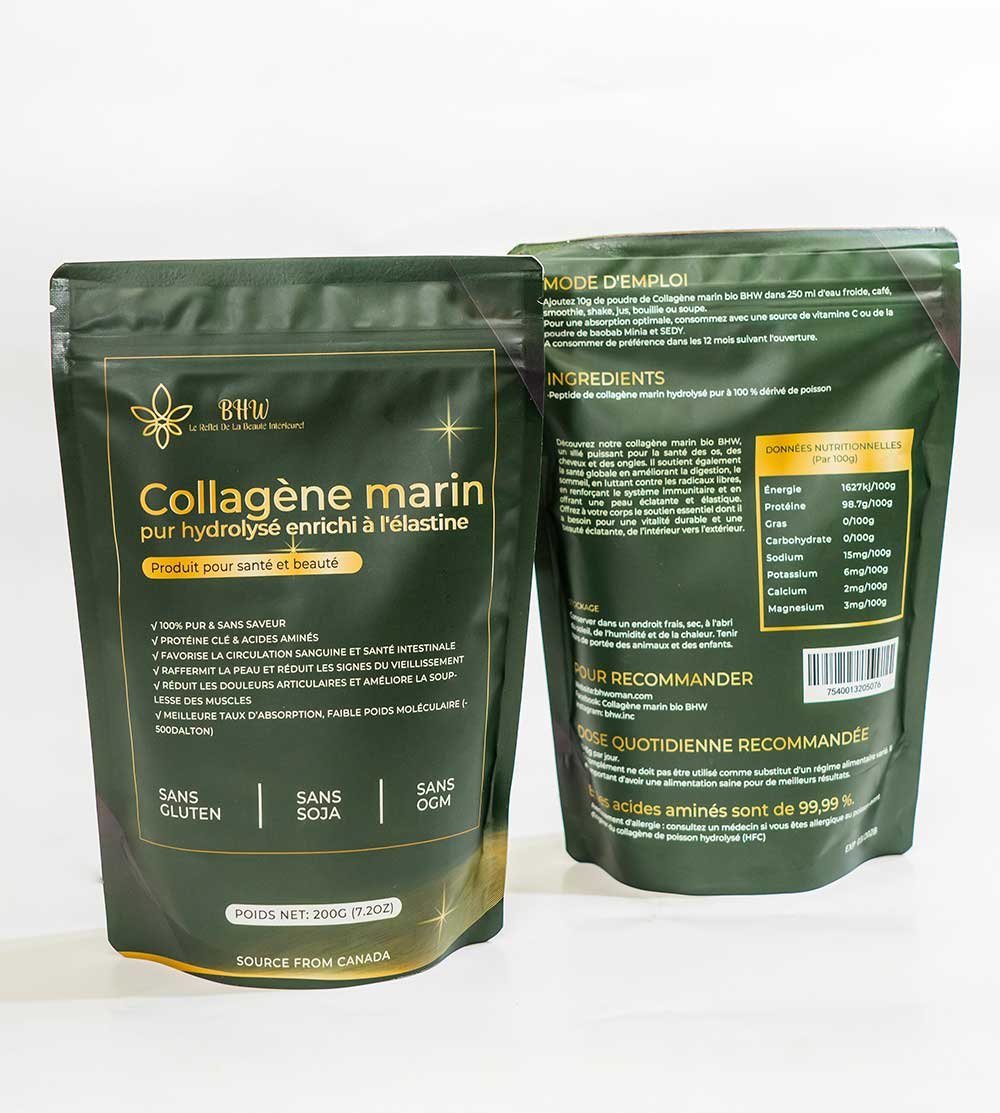 BHW Collagène Marin Bio Hydrolysé Nature (Classique) - 200g - Image 2