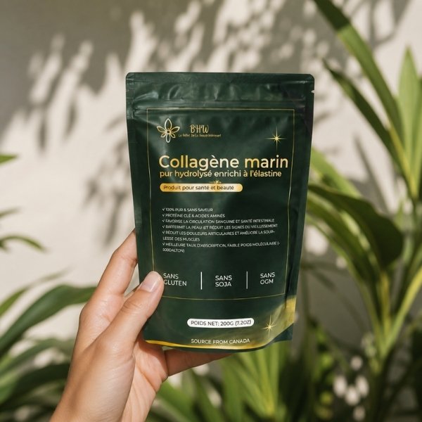 BHW Collagène Marin Pur Hydrolysé Enrichi à l'Élastine - 200g